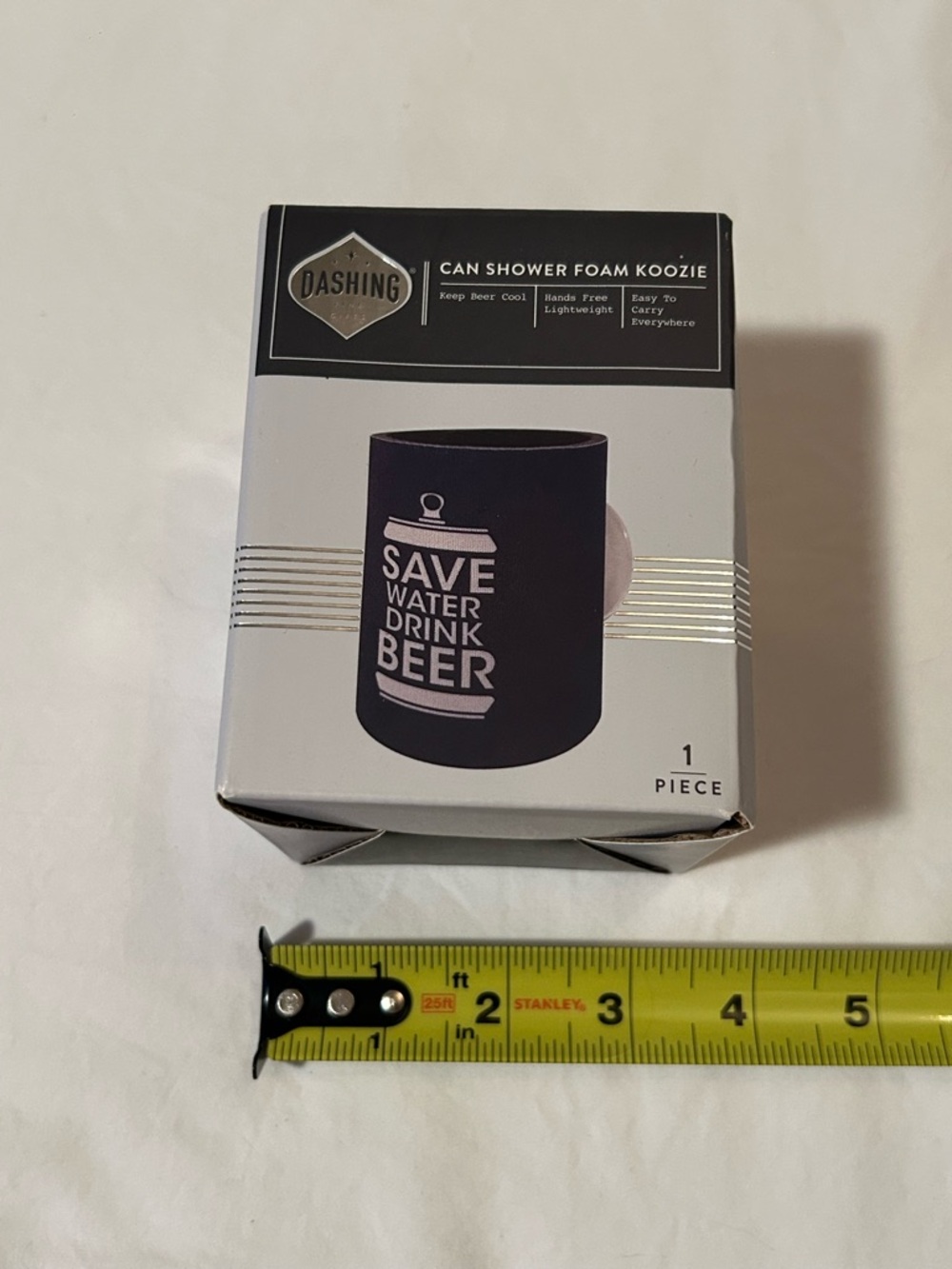 New Save water drink beer koozie suction cup shower foam gift funny him dashing